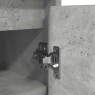 Шкаф за обувки, бетонно сив, 29,5x34x76 см, инженерно дърво