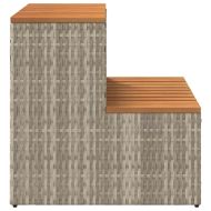 Стъпало за джакузи Светло сиво 50x50x50,5 cm Поли ратан