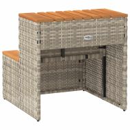 Стъпало за джакузи Светло сиво 50x50x50,5 cm Поли ратан