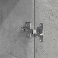 Нощно шкафче, бетонно сиво, 39x35x125 см, инженерно дърво