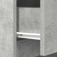 Нощно шкафче, бетонно сиво, 39x35x125 см, инженерно дърво