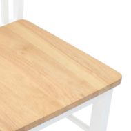 трапезни столове 2 бр. бяла масивна дървесина гума