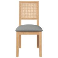 Трапезни столове с възглавници 2 бр масивна дървесина гума