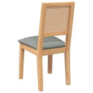 Трапезни столове с възглавници 2 бр масивна дървесина гума