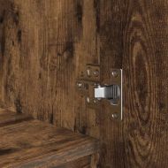 Висок шкаф, опушен дъб, 29,5x34x119,5 см инженерно дърво