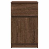 Нощни шкафчета 2 бр кафяв дъб 39x35x65 см инженерно дърво