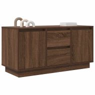 ТВ шкаф с LED осветление, кафяв дъб, 100x41x50 см