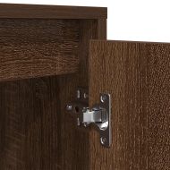 ТВ шкаф с LED осветление, кафяв дъб, 100x41x50 см