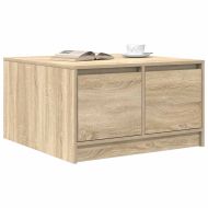 Масичка за кафе с чекмеджета, сонома дъб 70,5x70x40 см