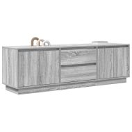 ТВ шкаф с LED осветление, сив сонома, 160,5x41x50 см