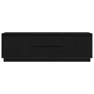 ТВ шкаф с LED осветление, черен, 160,5x41x50 см