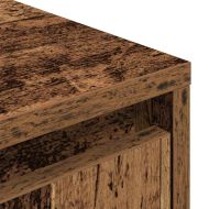 ТВ шкаф с LED осветление, старо дърво, 160,5x41x50 см