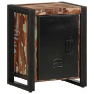 Нощни шкафове 2 бр Многоцветна масивна груба дървесина Манго