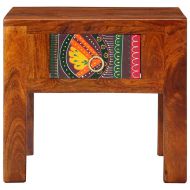 Нощно шкафче 2 бр. 40x40x36 cm масивна дървесина акация