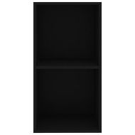 Шкаф за книги Черен 40x30x76,5 cm Инженерна дървесина