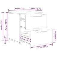 Нощно шкафче "VISNES" Дъб Сонома 45x40x50 cm