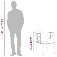 Градински стол с възглавници Natural Poly Rattan