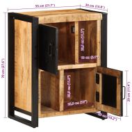 Шкаф 55x35x70 cm Масивна груба дървесина Манго