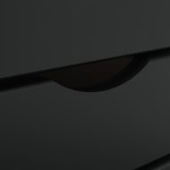 Подвижен шкаф с чекмеджета "MOSS" Черно масивно дърво бор