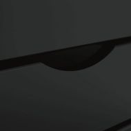 Подвижен шкаф с чекмеджета "MOSS" Черно масивно дърво бор