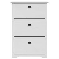 vidaXLL стелаж за обувки "BODO" White 80x35x118 cm