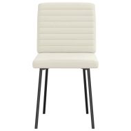 Трапезни столове, 2 бр, кремави, кадифе