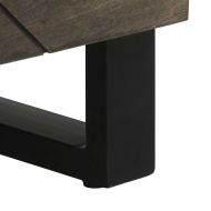 Шкафове 2 бр. черен 60x33x75 cm Масивна дървесина Манго