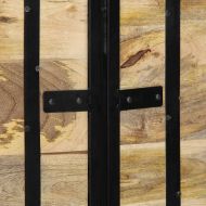 табла за глава 140 cm масивно дърво манго и желязо