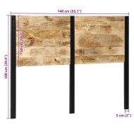 табла за глава 140 cm масивно дърво манго и желязо