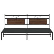 Рамка за легло без матрак Кафяв дъб Инженерна дървесина