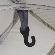 Шатра за басейн с подвижна муха & Мрежести стени сива 512x458cm