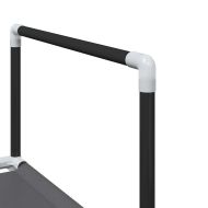 Рафт за обувки 8-степенна черна 44x28x145 см Нетъкана материя