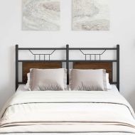 Горна табла, кафяв дъб, 120 см, инженерно дърво и стомана