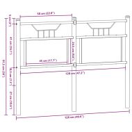 Горна табла, кафяв дъб, 120 см, инженерно дърво и стомана