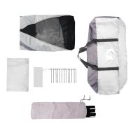 Шатра за басейн с подвижна муха & Мрежести стени сива