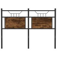 Горна табла, опушен дъб, 120 см, инженерно дърво и стомана