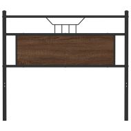 Табла за глава Кафяв дъб 100 cm Изработена дървесина и стомана