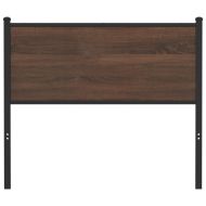 Табла за глава Кафяв дъб 107 cm Изработена дървесина и стомана