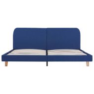 Рамка за легло без матрак, синя, плат, 150x200 cм