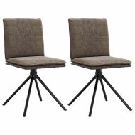 Трапезен стол, тъмносив, изкуствен велур