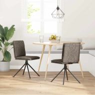 Трапезен стол, тъмносив, изкуствен велур