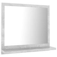 Огледало за баня, бетонно сиво, 40x10,5x37 см, инженерно дърво