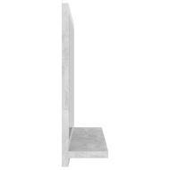 Огледало за баня, бетонно сиво, 40x10,5x37 см, инженерно дърво