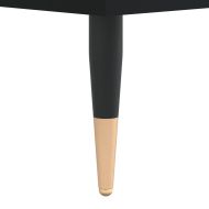 Нощно шкафче, черно, 40x35x50 cm инженерно дърво