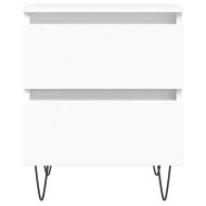 Нощно шкафче, бяло, 40x35x50 см, инженерно дърво