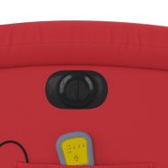 Електрически масажен реклайнер стол, червен, изкуствена кожа