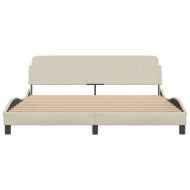 Рамка за легло Dover, кремава, 160x200 см, плат