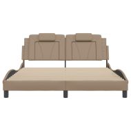 Рамка за легло Viana с LED без матрак, капучино, 160x200 cм