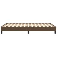 Рамка за легло без матрак, тъмнокафява, 120x190 см, плат