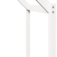 Двуетажно легло с покрив, бял, 90x200 см, борово дърво масив